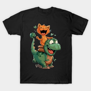 Cat Dinosaur Dreams T-Shirt